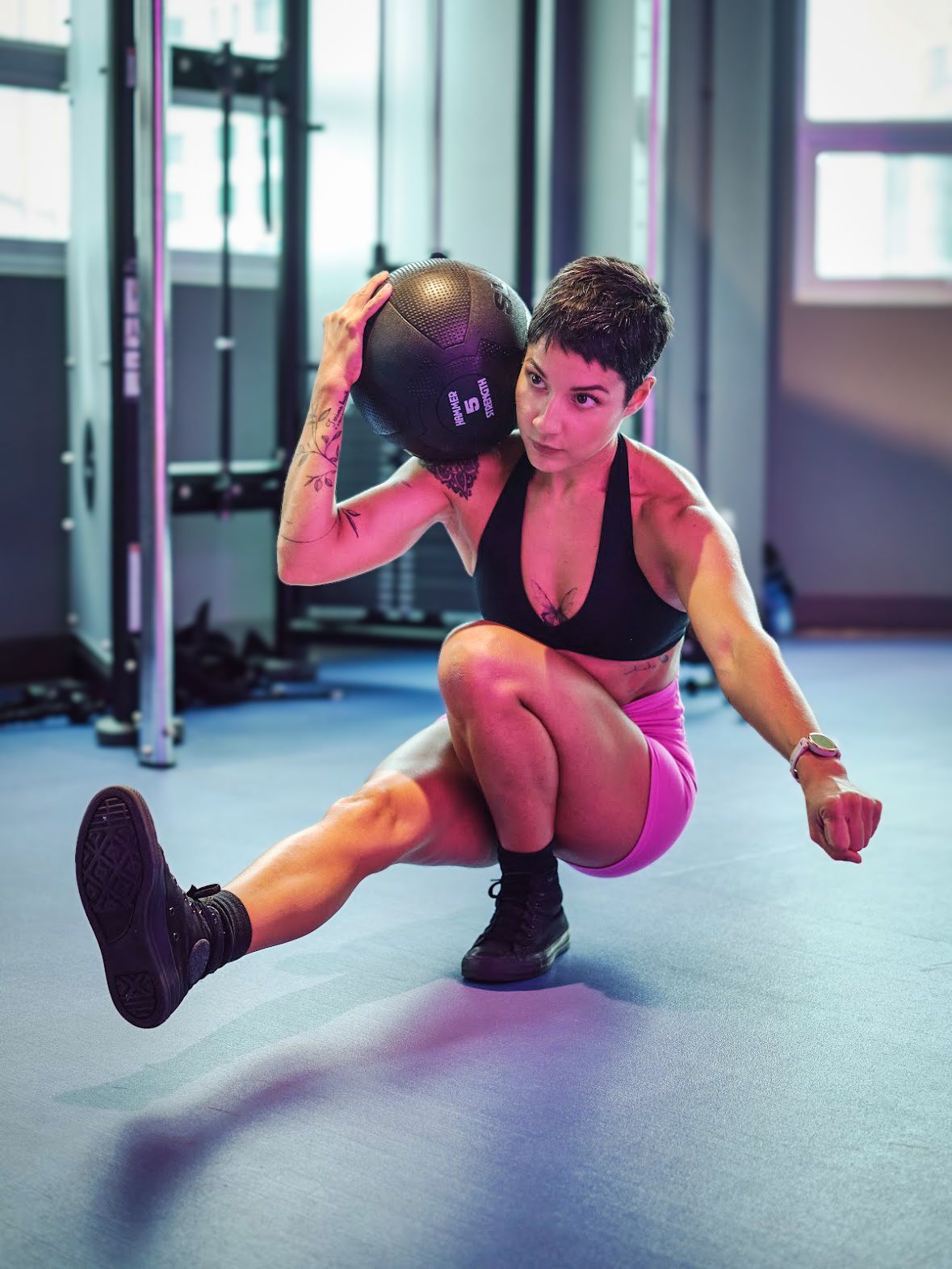 Marcela Viola strength training with weights